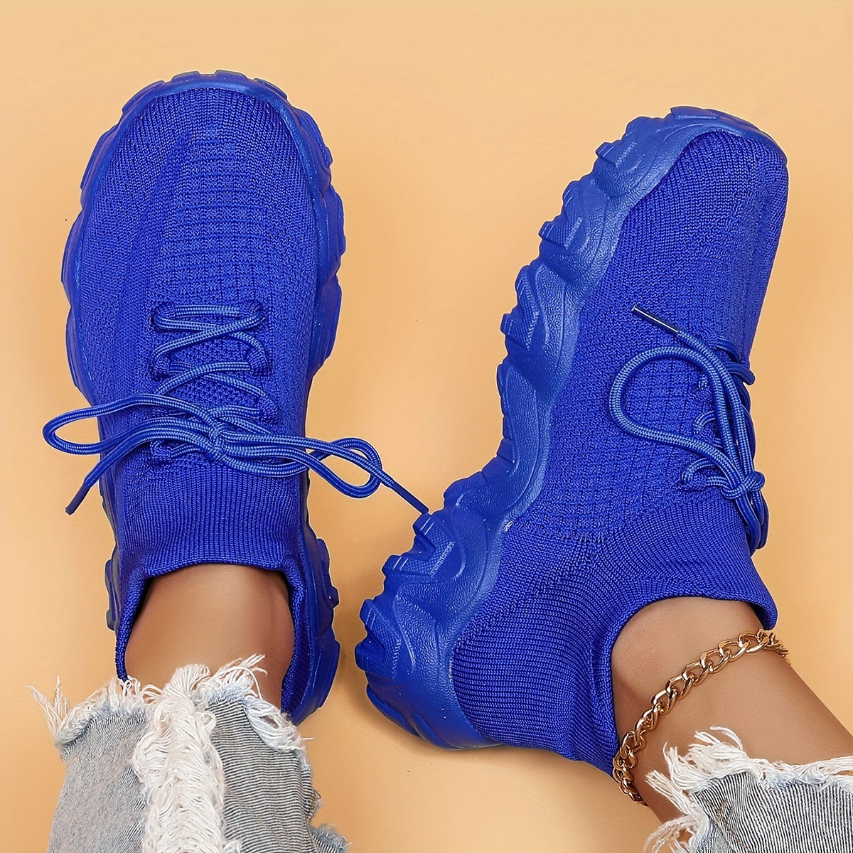 Women's Cushion Running Shoes – Breathable Soft Sole Elastic Collar Sneakers for Road Running, Outdoor Sports & Casual Wear, Gift for Mom or Girlfriend, 6 Colors Sizes US 6–12
