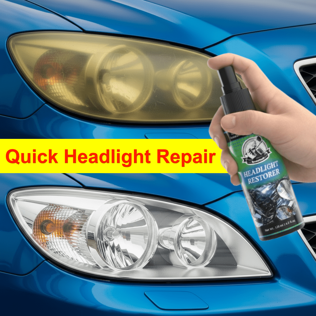 Headlight Restoration Kit Complete Care Solution – Removes Oxidation, Yellowing & Discoloration, Restores Clarity & Gloss, UV Protective Coating for Cars Trucks SUVs – DIY Headlight Lens Repair Set
