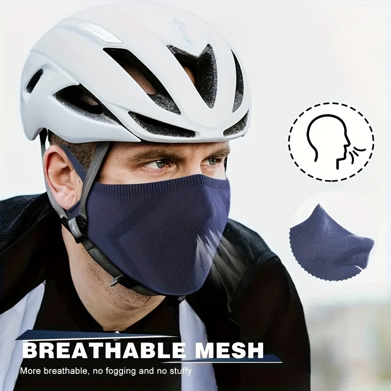 2-Pack Geometric Half Face Mask Neck Cover Men Women – Breathable Ear Hook Unisex Outdoor Sport Cycling Hiking Running Skiing Cosplay Face Gaiter