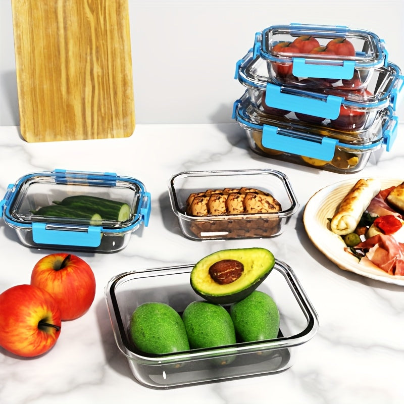 Glass Food Storage Containers with Lids 20 Piece Set Airtight Stackable Meal Prep Borosilicate Glass Containers Oven Microwave Dishwasher Freezer Safe BPA Free Kitchen Organization