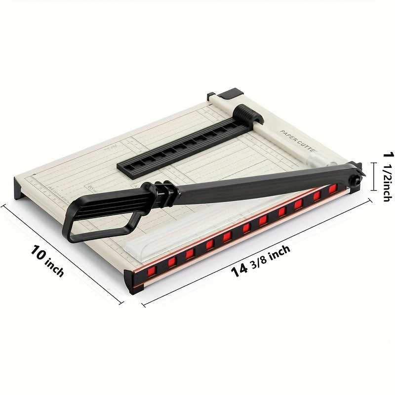 12 Inch Heavy-Duty Guillotine Paper Cutter Trimmer Safety Guard Corner Rounder Laser Grid Non-Slip Base White Photos Cardstock Scrapbook Office Craft Cutting Tool