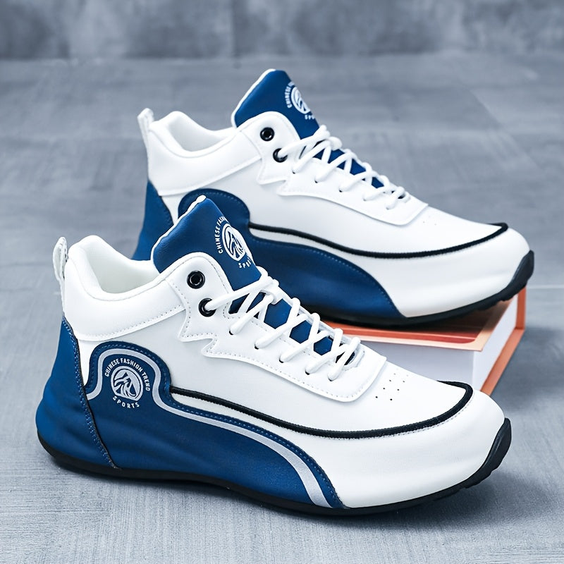 Arch Support Corrective Men's Running Shoes Anti-Slip – Lightweight Breathable Athletic Sneakers for Flat Feet, Walking Gym Tennis Casual Wear, White Blue & White Grey, Sizes US 7–12.5