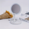 LED Makeup Mirror 10X Magnification Double Sided – Bright Lighted Vanity Mirror USB & Battery Powered, Travel-Friendly for Bathroom, Bedroom & Dressing Table