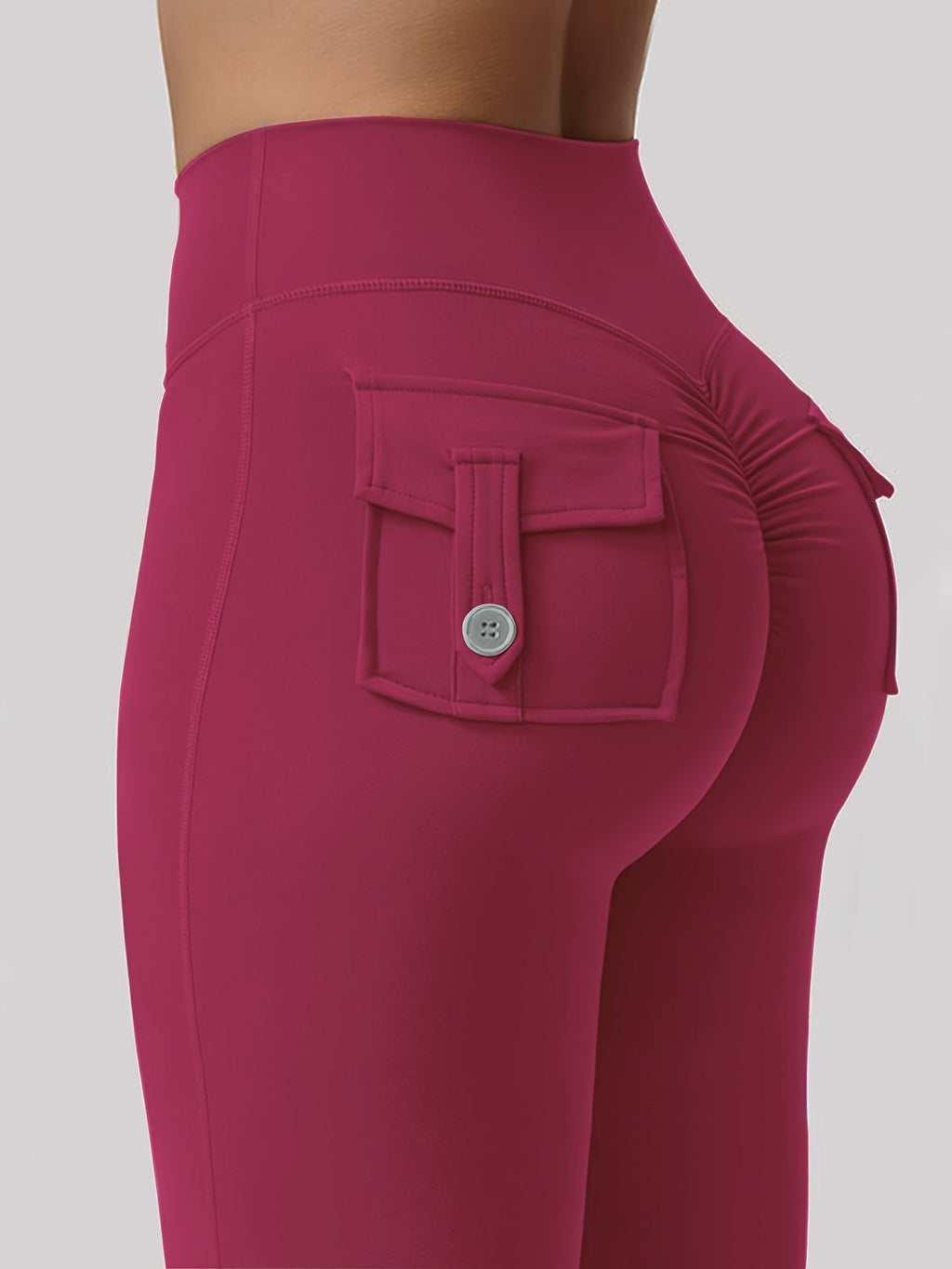 Women's High Waist Flare Yoga Pants Scrunch Butt Lift Leggings with Pocket Squat-Proof 4-Way Stretch Sweat-Wicking Sportswear for Gym Running Workout – 7 Colors S-XL