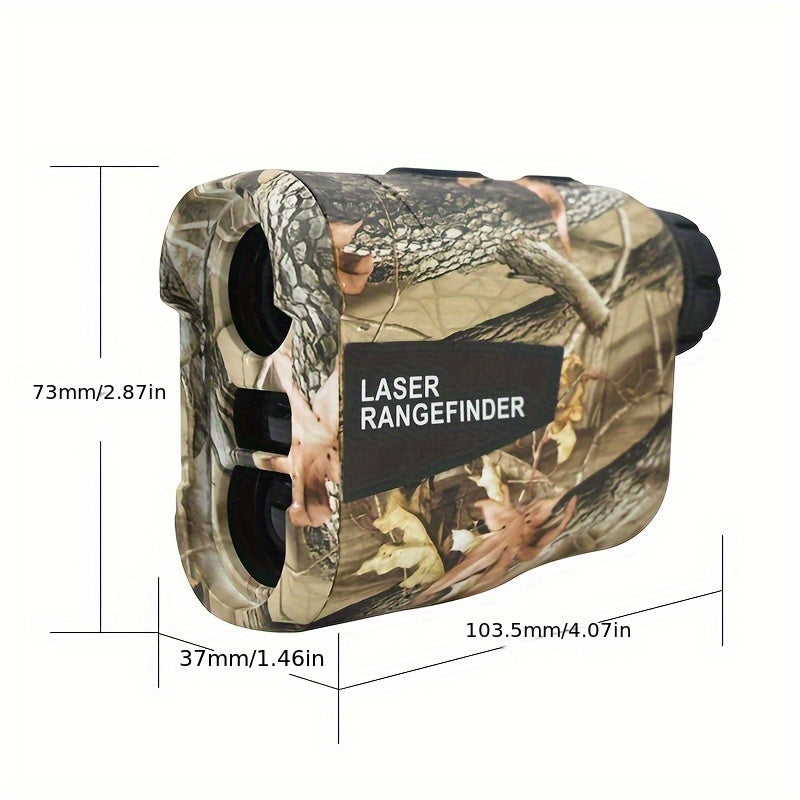 Laser Rangefinder 1200 Yards 6X Magnification Rechargeable – Slope Compensation Flagpole Lock Speed & Altitude Measurement Golf & Hunting Camo Rangefinder with Unit Conversion, LA12 Model