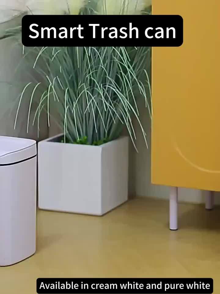 Touchless Smart Trash Can with Motion Sensor, 2.91 & 4.49 Gallon, Auto-Open Silent Close Lid, Battery Operated, Stainless Steel Look, for Kitchen, Bathroom, Office, Bedroom, RV & Home Use