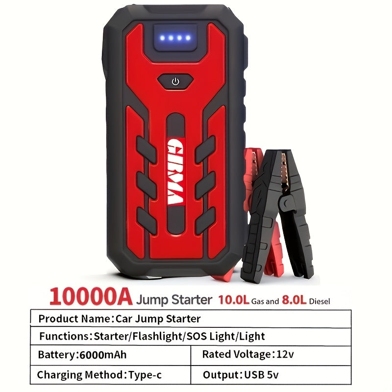 Portable Car Jump Starter 7 in 1 with 150PSI Air Compressor Digital Display Emergency Power Bank LED Flashlight for Gas Diesel Engines Car Battery Booster Pack with Air Pump Tire Inflator