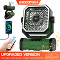 20000mAh Portable Camping Fan with Remote Control, LED Lights & 4 Speeds – Rechargeable Battery Operated Oscillating Tent Fan with 360° Rotation & Power Bank for Outdoor Camping, RV, Travel & Home Backup