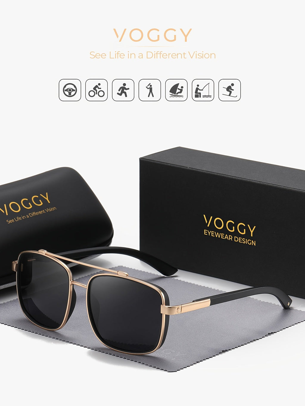 Retro Pilot Polarized Sunglasses Unisex – Metal TR90 Frame UV400 Protection Aviator Style for Driving Fishing Hiking Outdoor, 5 Colors