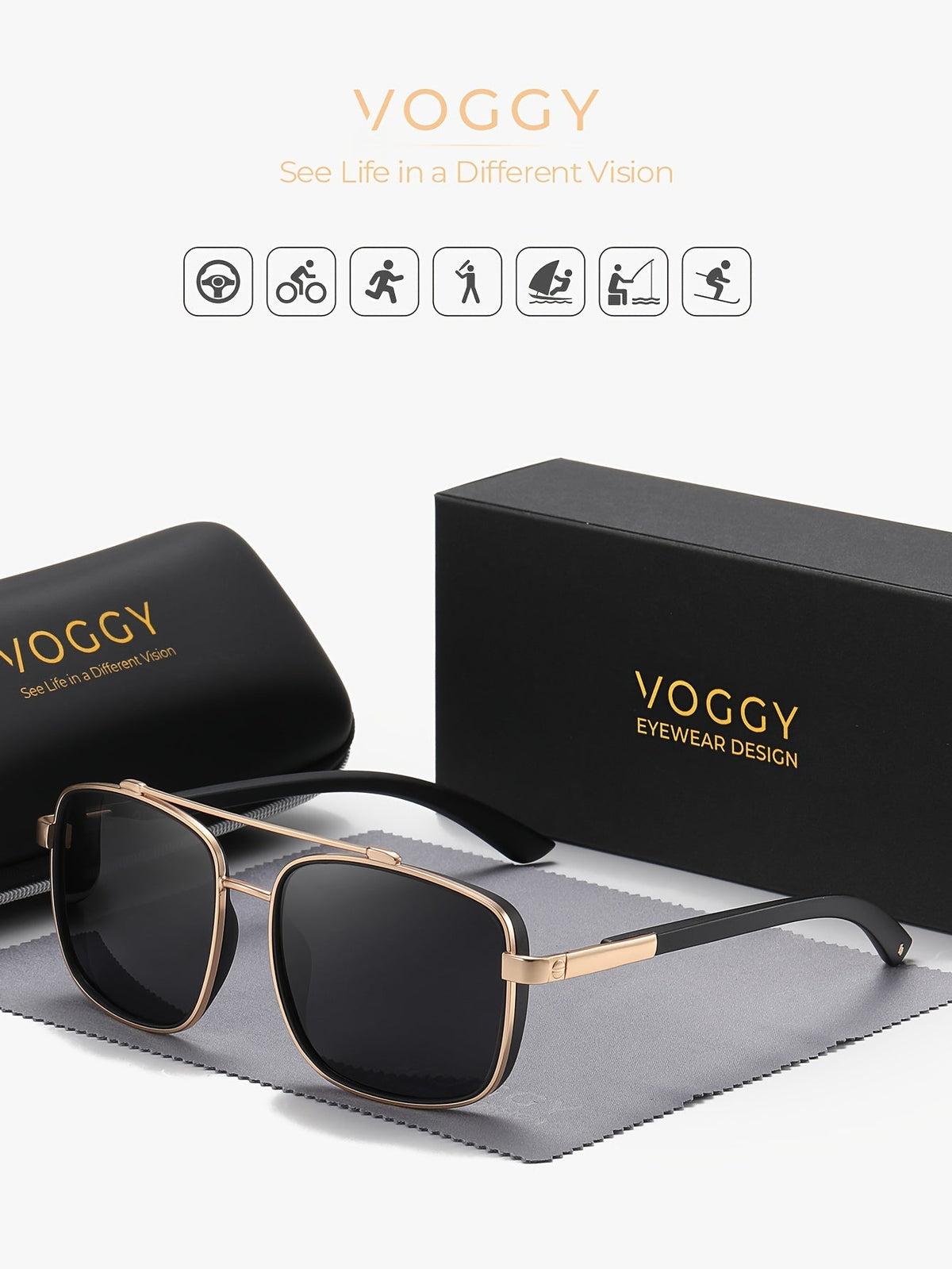 Retro Pilot Polarized Sunglasses Unisex – Metal TR90 Frame UV400 Protection Aviator Style for Driving Fishing Hiking Outdoor, 5 Colors