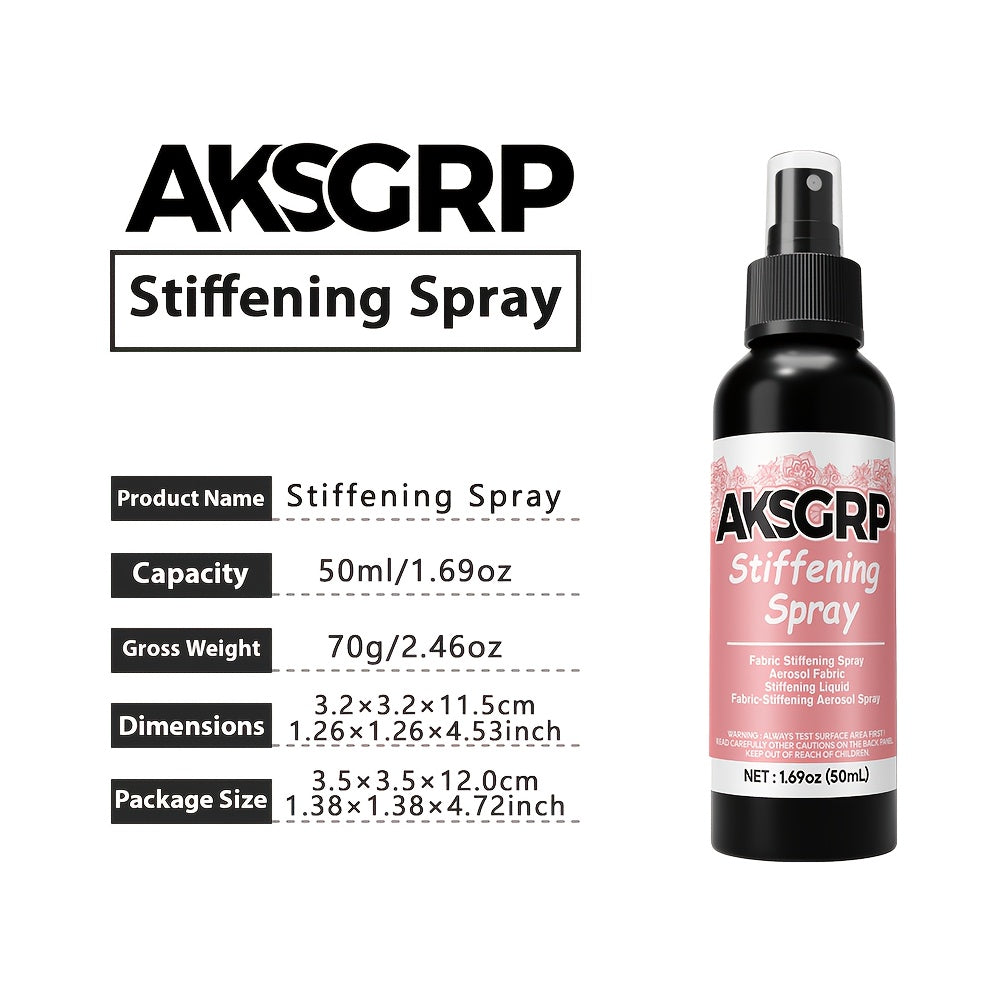 Fabric Stiffener Spray for Hats Bags and DIY Crafts – Water-Based Non-Toxic Washfast Hat Stiffener and Ironing Aid Starch – Temporary Hold for Straw Hats Fabric and Craft Projects – 30ml 50ml 120ml