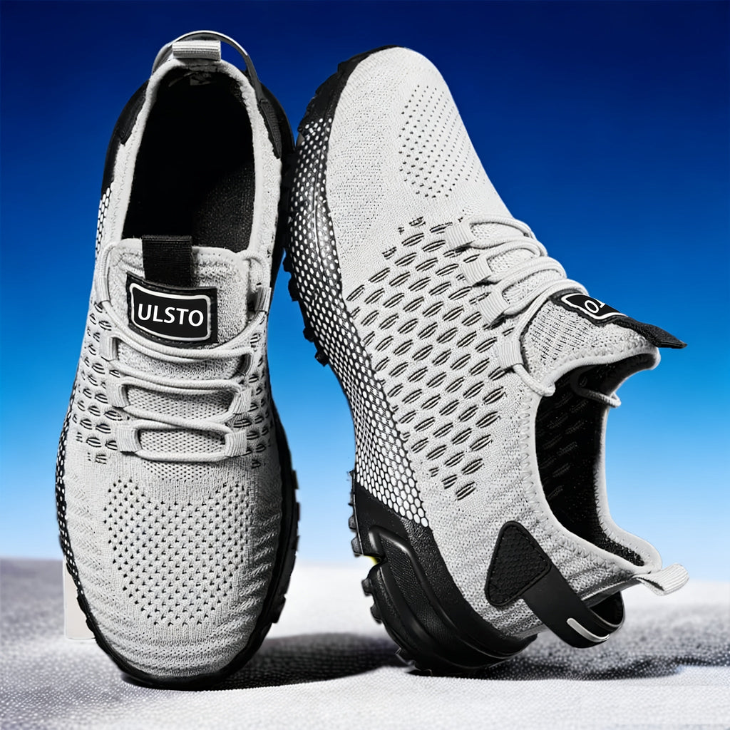 Men's Thick-Soled Non-Slip Sneakers – Lightweight Lace-Up Casual Walking Shoes for Hiking, Outdoor & Daily Wear, Comfortable Low-Top Athletic Sneakers for Men, Spring Autumn Trail Running Shoes