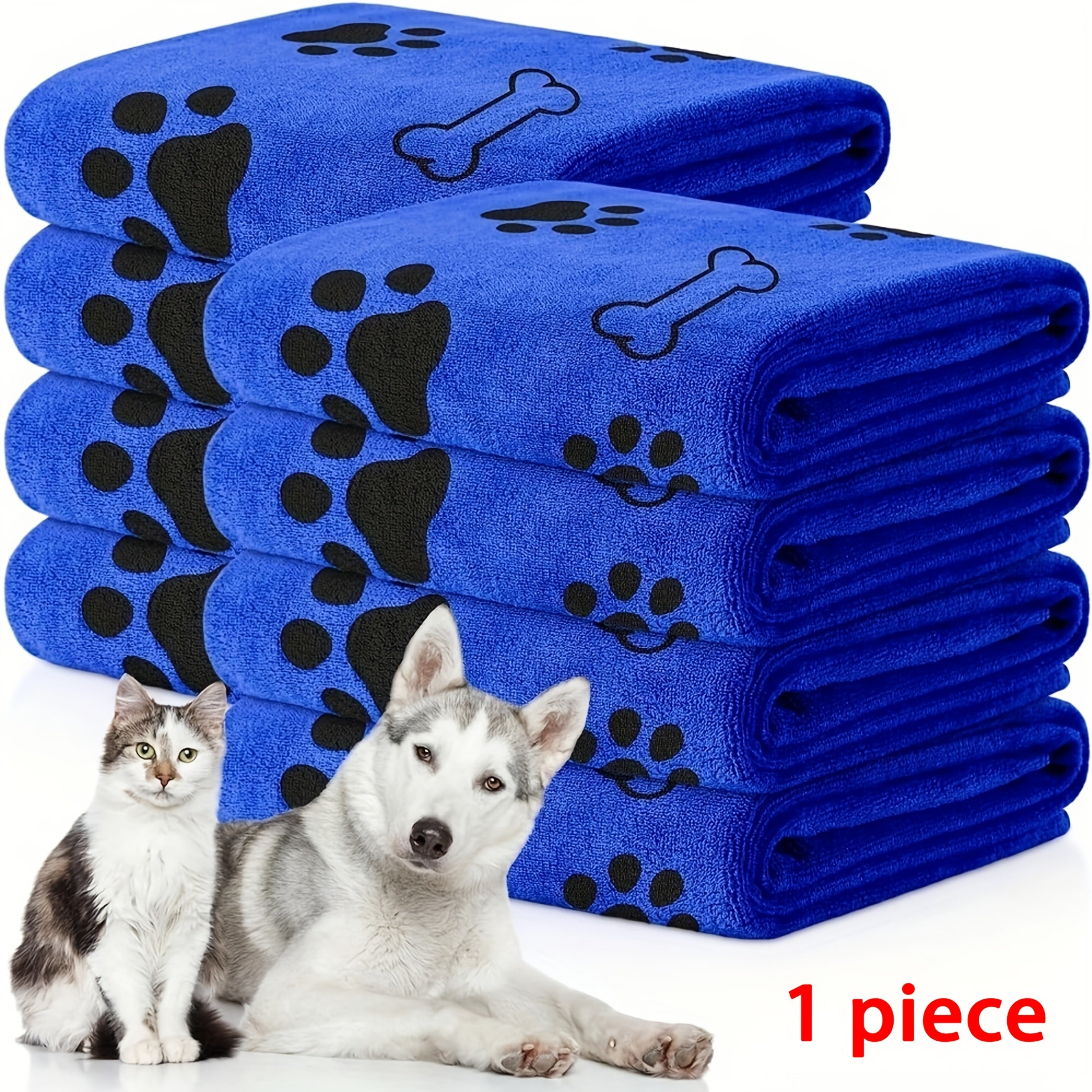 Large Pet Bath Towel for Dogs & Cats, 40x24 Inch Super Absorbent Quick Dry Microfiber Dog Towel, Soft Drying Blanket for Bathing, Grooming & Beach – Pet Supplies Gift