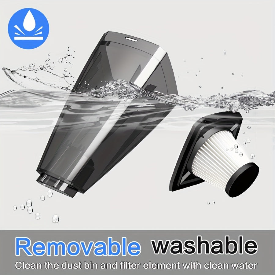 Cordless Handheld Vacuum Cleaner 5000Pa Strong Suction USB Rechargeable Portable Wireless Vacuum for Car Interior Home Office Pet Hair 40dB Low Noise 2000mAh Battery One-Click Dust Empty 6 Colors