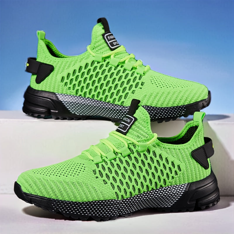 Men's Thick-Soled Non-Slip Sneakers – Lightweight Lace-Up Casual Walking Shoes for Hiking, Outdoor & Daily Wear, Comfortable Low-Top Athletic Sneakers for Men, Spring Autumn Trail Running Shoes