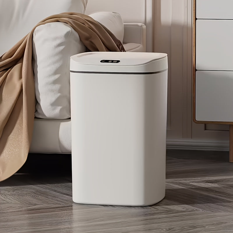 Inductive Smart Trash Can with Sealed Odor-Proof Lid – Hands-Free Automatic Sensor Waste Bin, Touch Control, Easy-Clean Interior for Office Bathroom Bedroom Kitchen, 12L 14L 16L