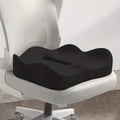 Memory Foam Seat Cushion Ergonomic Tailbone Coccyx Relief for Office Chair Wheelchair Car Seat – Contoured Non-Slip Breathable Knit Cover Lumbar Support Multiple Colors