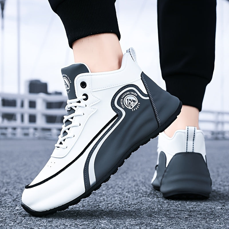 Arch Support Corrective Men's Running Shoes Anti-Slip – Lightweight Breathable Athletic Sneakers for Flat Feet, Walking Gym Tennis Casual Wear, White Blue & White Grey, Sizes US 7–12.5