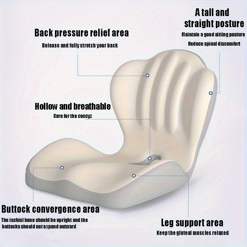 Memory Foam Lumbar Support Cushion for Office Chair & Car Seat – Ergonomic Lower Back & Hip Support Pillow, Breathable Non-Slip Design for Prolonged Sitting Driving Work from Home, 10 Colors