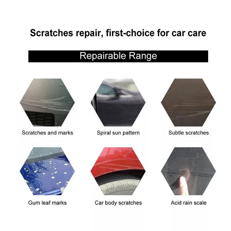 Car Scratch Repair Wax Kit 3 Sets – Professional Deep Scratch Remover & Paint Restorer, Long-Lasting Car Polish for All Vehicles, Includes 3 Paint + 3 Sponge + 3 Towel (50ml Each)
