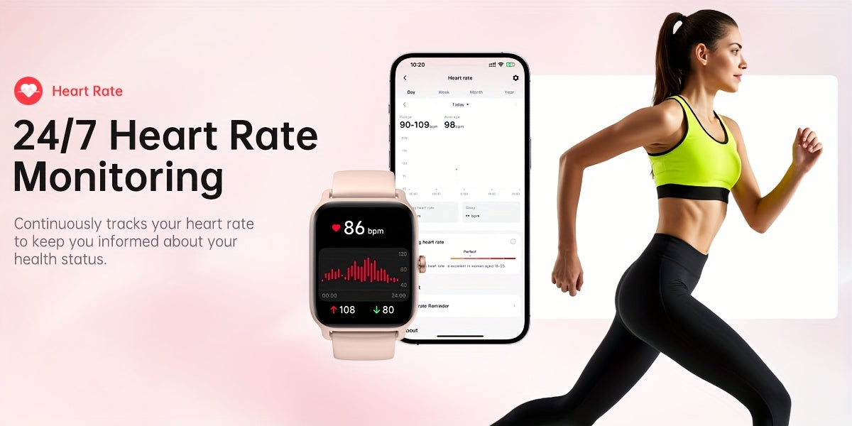 FAWEIO Smart Watch with Alexa & Wireless Calling – 1.8" HD Touchscreen Fitness Tracker, 100+ Sports Modes, Heart Rate SpO2 Sleep Monitor, Compatible with iPhone & Android for Women & Men