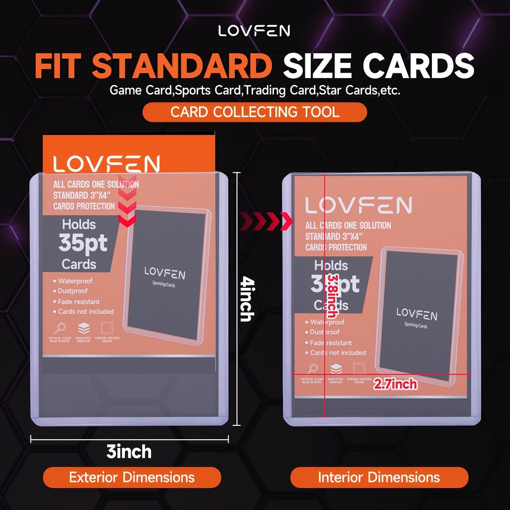 Trading Card Top Loaders 200 Count Hard Plastic 3x4 Inch Card Holders with Sleeves for Baseball Football Basketball Sports Cards TCG Pokemon Collector Gift