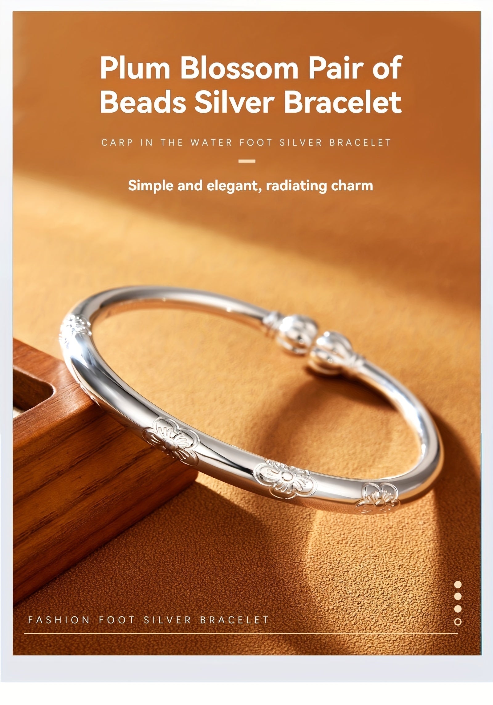 S999 Pure Sterling Silver Tribal Bracelet for Women – Hypoallergenic Ethnic Bangle for Daily Wear, Stackable Silver Jewelry Gift for Mother's Day Birthday Anniversary