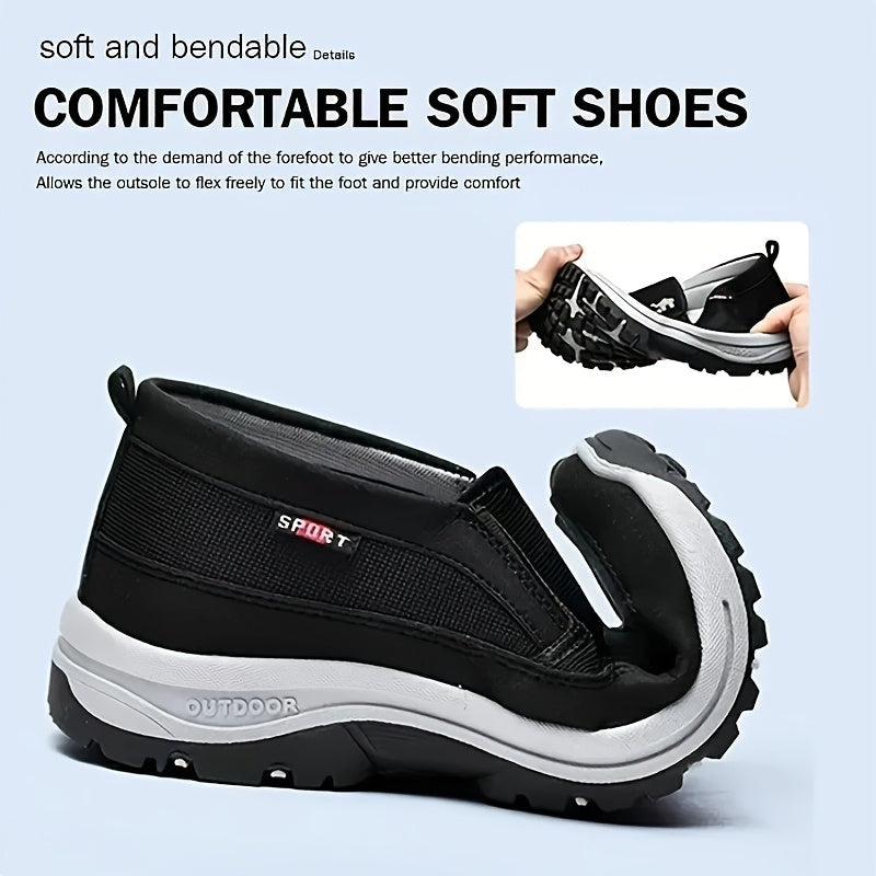 Men's Hiking Shoes Non-Slip Breathable Outdoor Trail Sneakers Lightweight Cushioned Walking Shoes for Men 4 Colors Sizes US 6.5-12.5 Comfortable Trekking Shoes for Camping Adventure Travel
