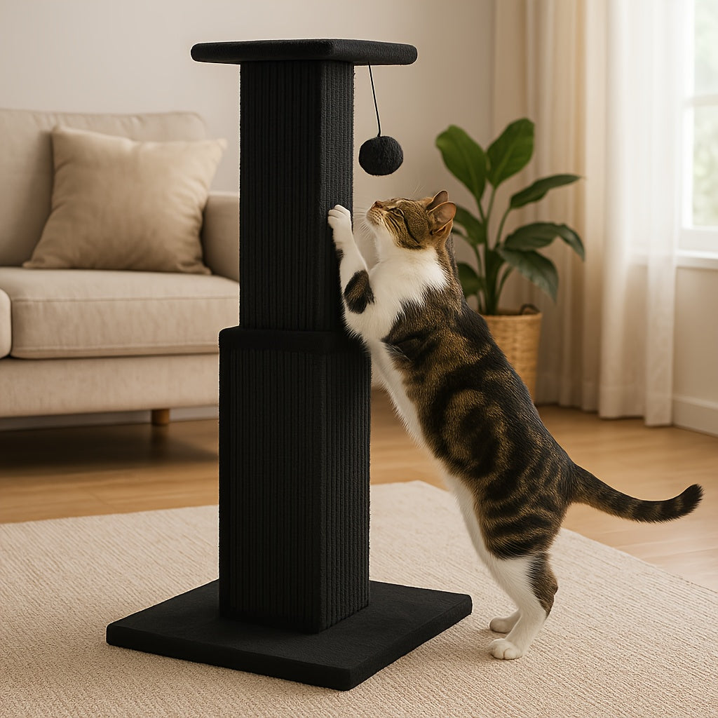 Multi-Tier Cat Tree Tower with Sisal Scratching Post Hanging Toys Sturdy Cat Climbing Activity Center for Indoor Cats Kittens Energetic Breeds Available in Grey Black Beige Brown Green