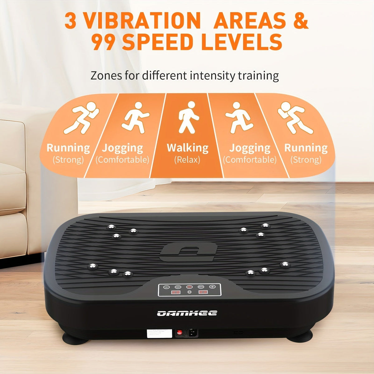 Vibration Plate Exercise Machine Full Body Workout Weight Loss Lymphatic Drainage 99-200 Speed Levels Quiet Motor Portable Home Gym Muscle Toning 330 lbs Capacity