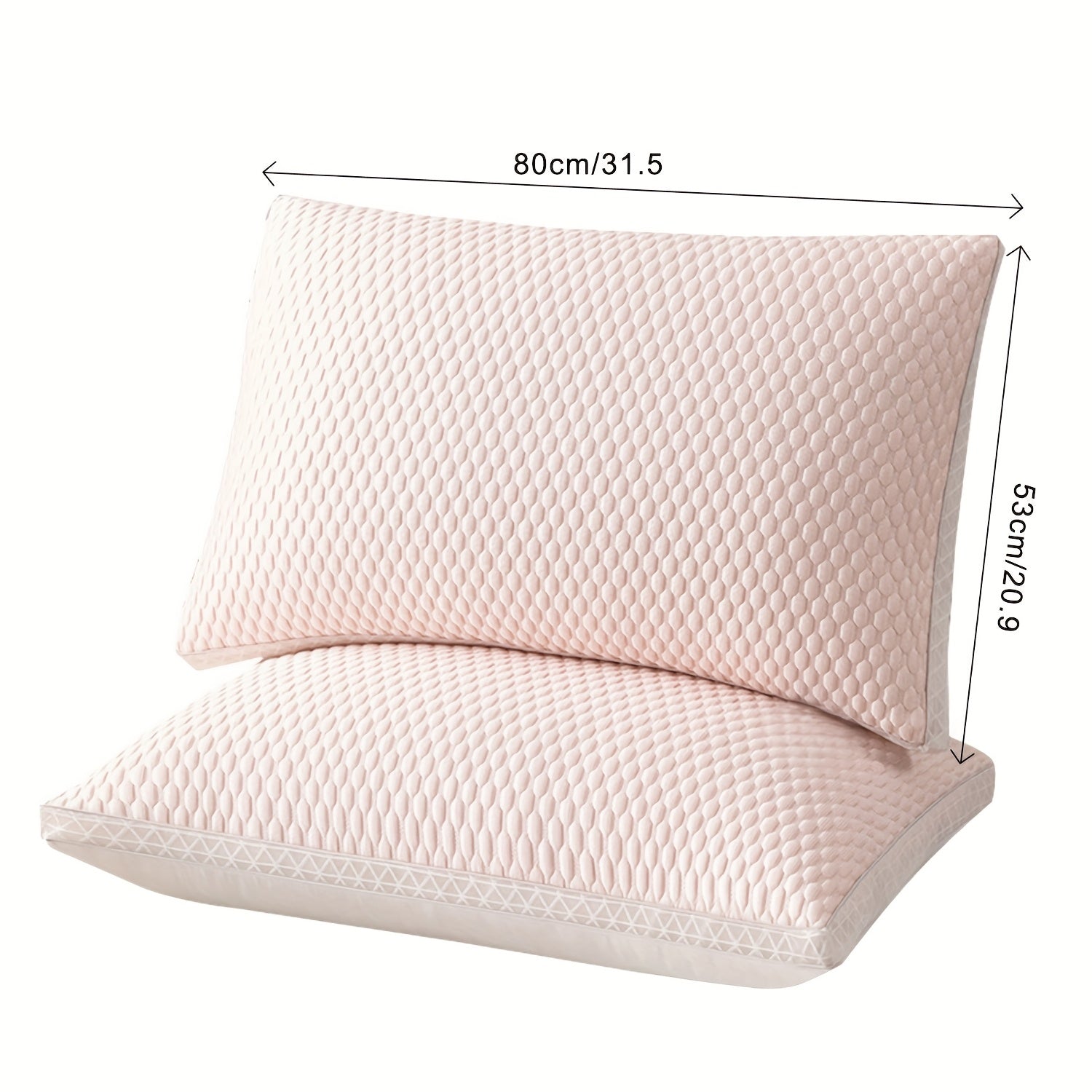 Cooling Bed Pillows Set of 2 | Soft Hotel-Grade Sleep Pillow | Neck Support for Side Back Stomach Sleepers | Cozy Breathable Pillow for Home Bedroom Dorm | Blue Pink Gray Indigo