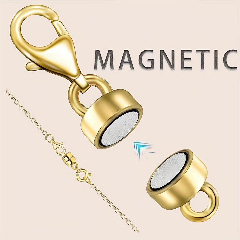 Magnetic Necklace Clasps and Closures with Lobster Clasp Converters – Gold and Silver Jewelry Findings for Bracelets Necklaces and Chains – Available in 2 6 7 8 9 16 and 18 Piece Sets