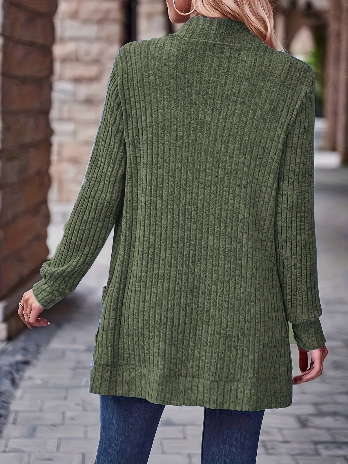 Loose Casual Long Sleeve Blouse Women Solid Color Pocket Splicing Relaxed Fit Top 10 Colors S-XXL Spring Fall Everyday