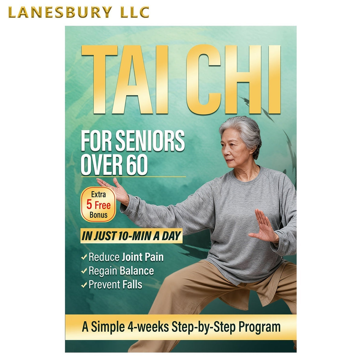 Tai Chi for Seniors Over 60 – Beginner-Friendly Exercise Program for Balance Training, Fall Prevention, Joint Pain Relief, Mobility & Flexibility | Healthy Aging Home Workout Guide for Men & Women