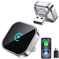 Wireless CarPlay Adapter 2026 Upgraded Mini Dongle 2-in-1 iPhone Android Auto Convert Wired to Wireless USB-A USB-C Dual-Band Low Latency Auto Connect FCC Certified