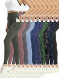 Women's High-Waisted Yoga Leggings 10-Pack Buttery Soft Stretch Full-Length Workout Pants with Pockets – Running Gym Athletic Wear S-XXL