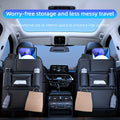 Car Seat Back Organizer PU Leather Large Capacity Multi-Pocket Backseat Storage Bag for Water Bottles Tablets Laptops – Classic Black Stylish Auto Interior Organizer for Cars SUVs Trucks