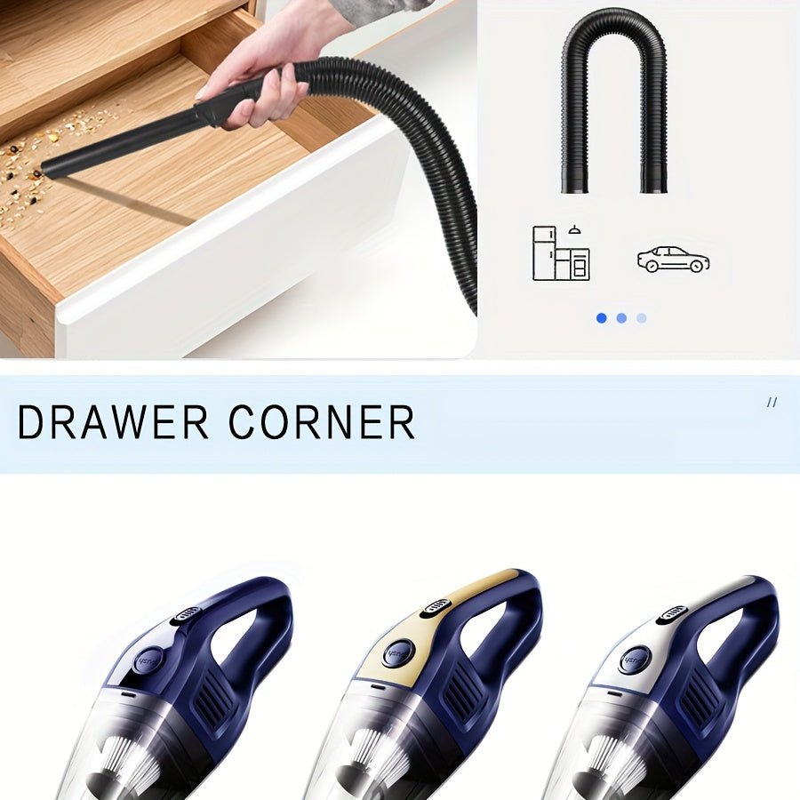 Cordless Handheld Vacuum Cleaner 5000Pa Strong Suction USB Rechargeable Portable Wireless Vacuum for Car Interior Home Office Pet Hair 40dB Low Noise 2000mAh Battery One-Click Dust Empty 6 Colors