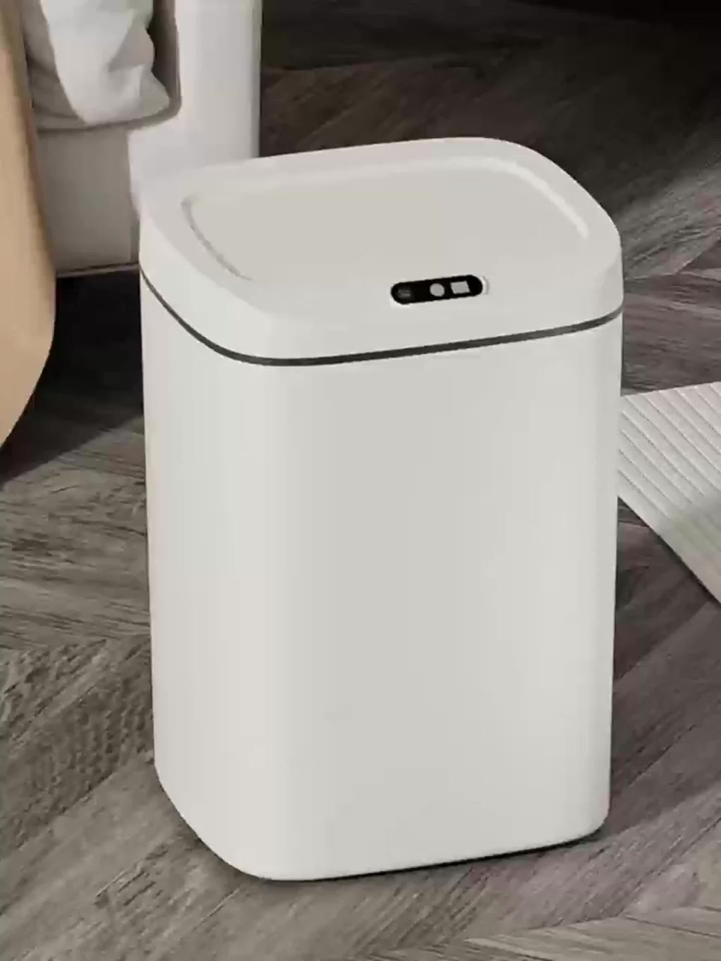 Inductive Smart Trash Can with Sealed Odor-Proof Lid – Hands-Free Automatic Sensor Waste Bin, Touch Control, Easy-Clean Interior for Office Bathroom Bedroom Kitchen, 12L 14L 16L