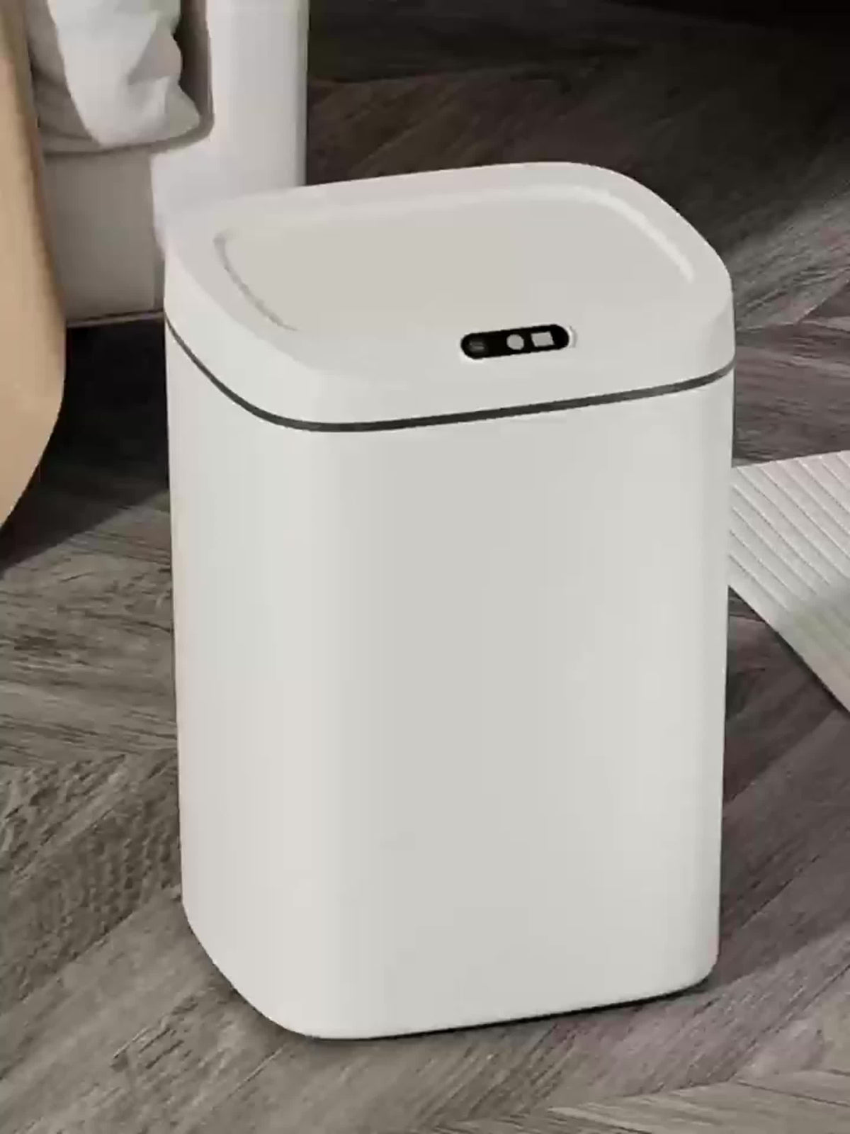 Inductive Smart Trash Can with Sealed Odor-Proof Lid – Hands-Free Automatic Sensor Waste Bin, Touch Control, Easy-Clean Interior for Office Bathroom Bedroom Kitchen, 12L 14L 16L