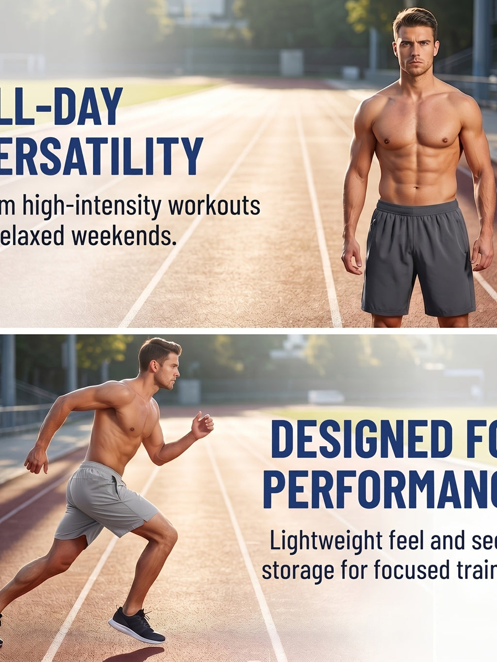 Men's Athletic Shorts 4-Pack Quick Dry Lightweight Breathable Sports Gym Running Workout Shorts Zipper Pockets Drawstring Waist Casual Loose Fit Fitness Cycling Basketball XS-XXXL