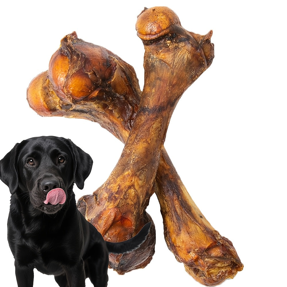 Long-Lasting Beef Bone Dog Chews Real Beef Flavor Chew Bones for Medium and Large Dogs Natural Daily Reward Dental Treats for Indoor Outdoor Snack Training Labrador German Shepherd