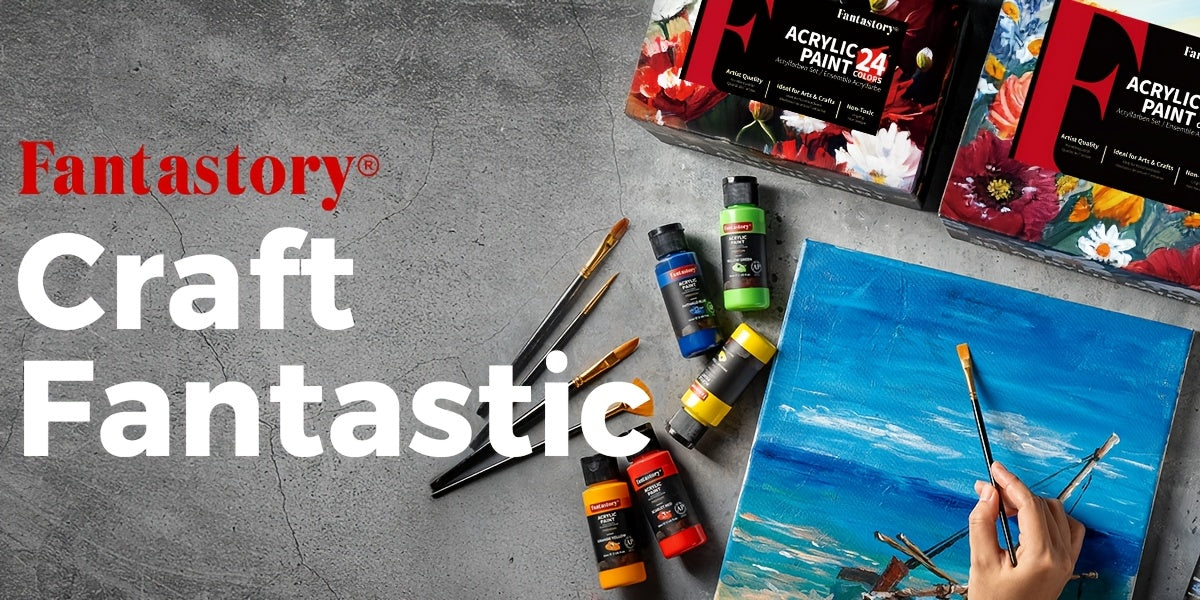 Professional Acrylic Paint Set 24 Colors 2oz 60ml Large Volume Tubes with 12 Brushes – Rich Pigment Thick Acrylic Paints for Canvas Wood Rock Glass Ceramic Fabric – Art Supplies for Beginners and Artists