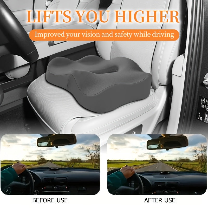Ergonomic Memory Foam Seat Cushion Center Groove Coccyx Tailbone Relief Non-Slip Posture Support for Office Chair Car Home Wheelchair
