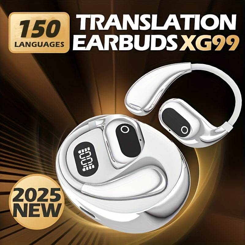 AI Translation Earbuds 144 Languages – 0.3s Instant Voice Interpreter, Noise Reduction & 40-Hour Battery Life for Travel Business International Communication