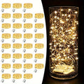 LED Fairy Lights Battery Operated 30 or 100 Pack 6.5ft 20 LED Silver Wire – Firefly String Lights for Wedding Christmas Halloween Bedroom Party & DIY Crafts