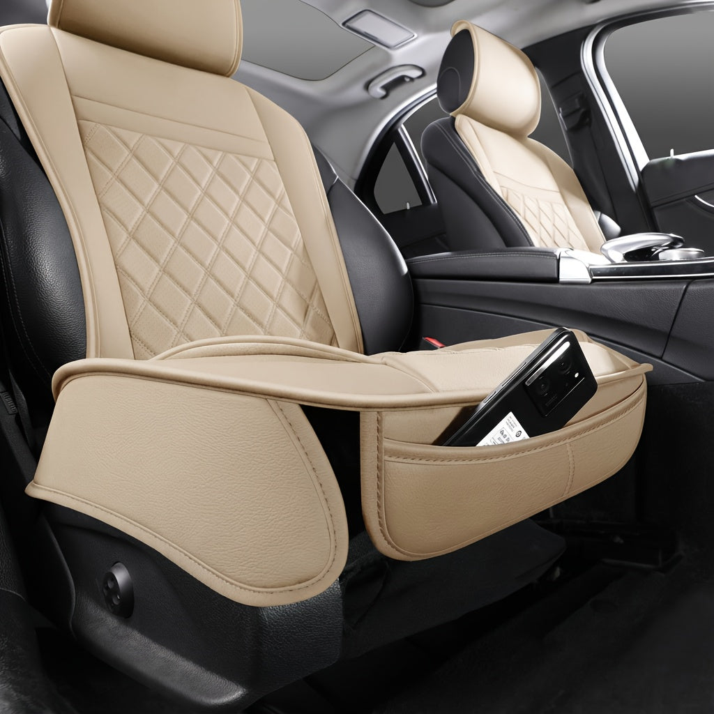 Universal Front Car Seat Covers 2 Pack Full Surround High-Back Bucket Seat Protector Anti-Slip Easy Install for Cars SUVs Trucks Multiple Colors and Styles Aero Wave Luxe Diamond Dynamic Stripe