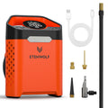 Portable Tire Inflator Air Compressor – 1-Min Fast Inflation, 100% Duty Cycle, USB Rechargeable, Digital Display, Heavy Duty for Car Tires, Bikes & Balls