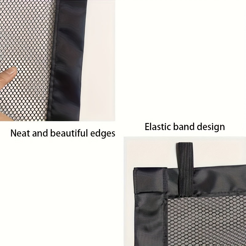 Portable Folding Pet Gate Dog Safety Barrier Fence Foldable Mesh Isolation Net Indoor Doorways Stairs Rooms Small 43x30 Large 70x30 Inch Dogs Cats Puppies Kittens