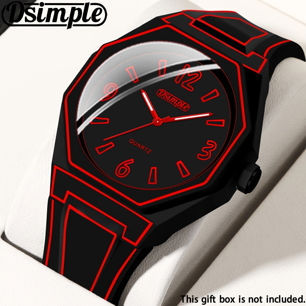 Analog Quartz Watch Unisex Round Dial Silicone Strap – Lightweight Casual Fashion Wristwatch 5 Colors Red Blue Black White Green, Birthday Back-to-School Gift for Men Women Teens
